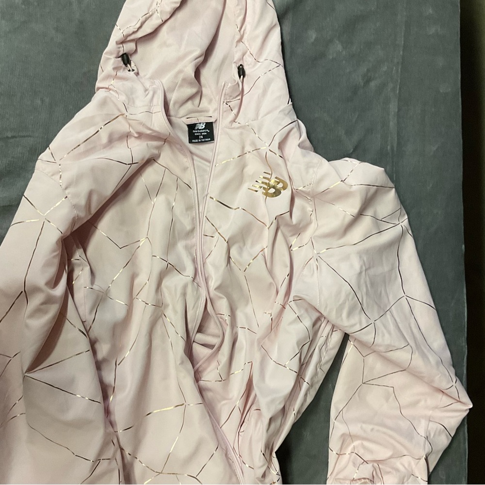 New balance pink windbreaker 2x